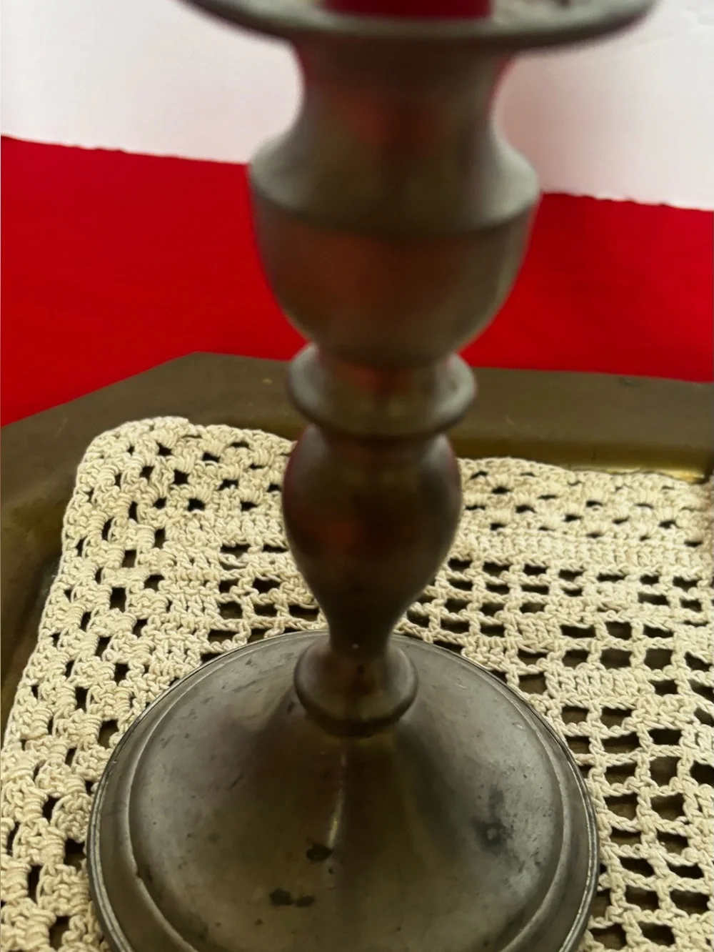 Vintage pewter pair of candlesticks - Home Accents